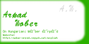 arpad wober business card